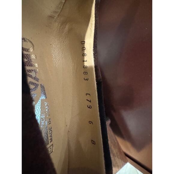 Ferragamo Color Block Patchwork Heels – Black & Brown Suede – Size 6 - Picture 7 of 7